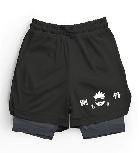 Shorts Compressão 2 em 1 - BLACK TOON